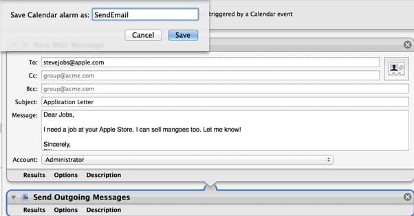 use automator to delay send email in outlook for mac 2016